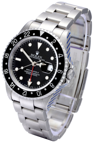 Rolex GMT-Master II 16710LN Serviced by Rolex Pre-Owned Second Hand Used Very Good Condition Stainless Steel For Sale Available Purchase Buy Online with Part Exchange or Direct Sale Manchester North West England UK Great Britain Buy Today Free Next Day Delivery Warranty Luxury Watch Watches