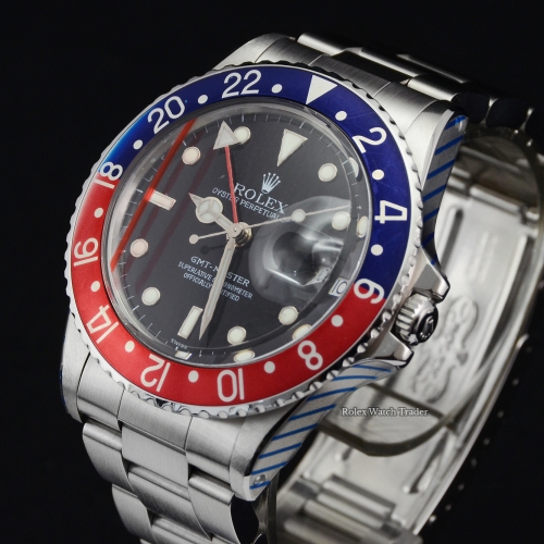 Rolex GMT-Master 16750 Aged Pepsi SERVICED BY ROLEX
