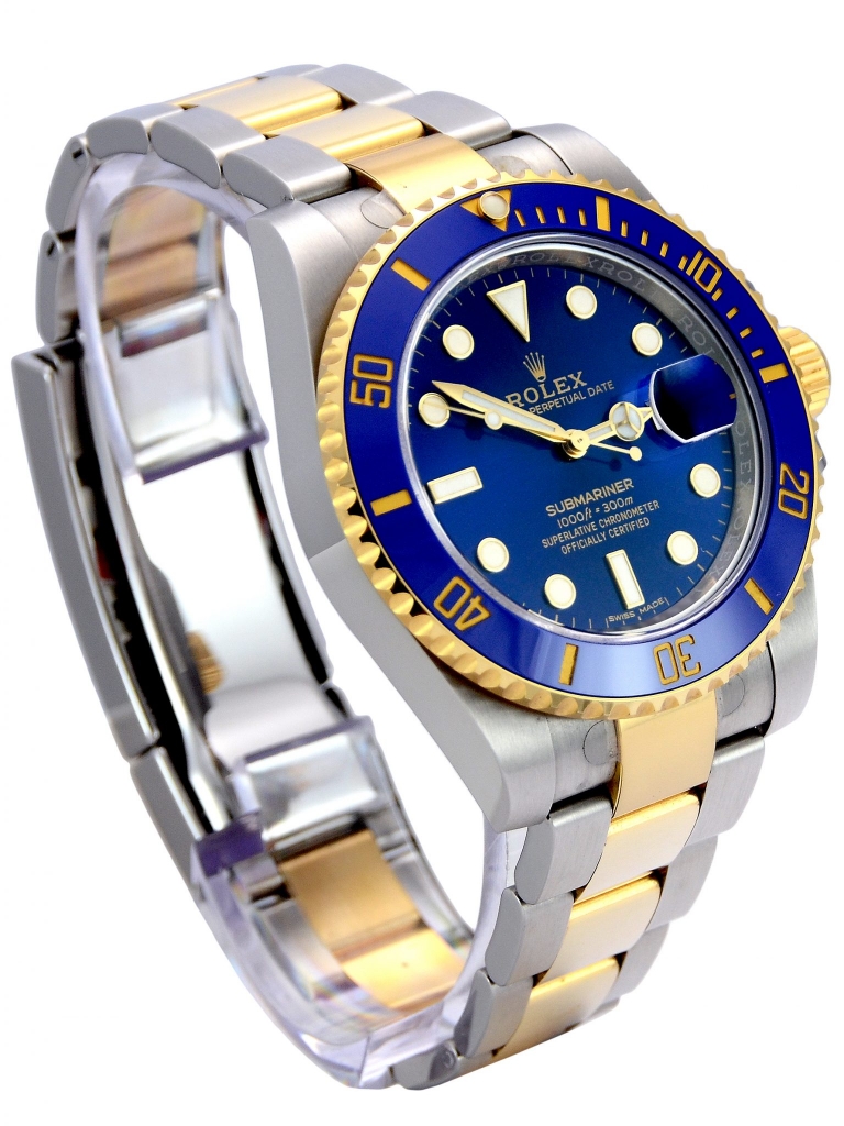 Buy Second Hand Rolex Submariner Date 116613LB Bimetal Blue 2018