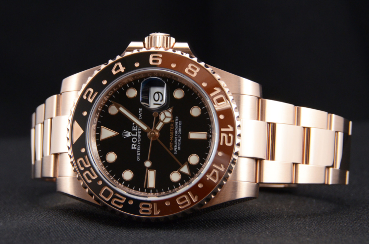Image of an everose gold, second hand, 2019 Rolex GMT-Master II 126715CHNR