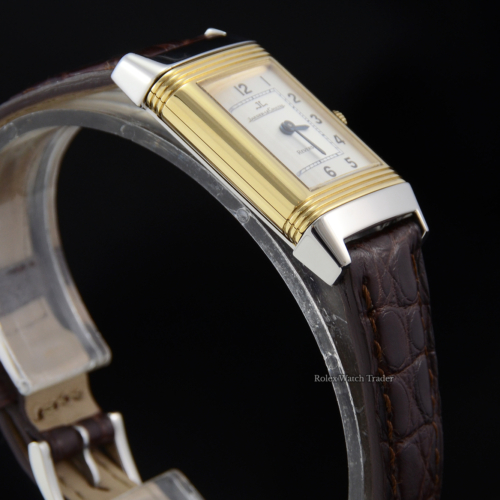 Jaeger-LeCoultre Reverso 260.5.86 Silver & White Dial Steel Gold