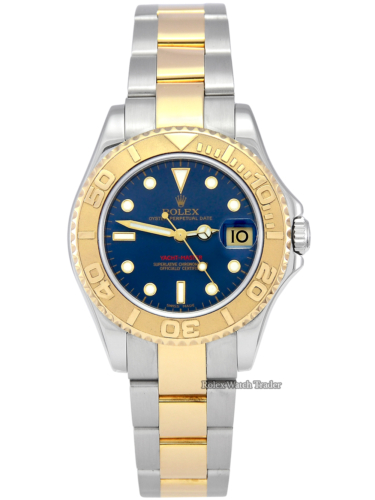 Rolex Yacht-Master 168623 Bimetal Blue Dial 35mm Box & Papers