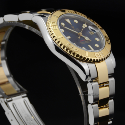 Rolex Yacht-Master 168623 Bimetal Blue Dial 35mm Box & Papers
