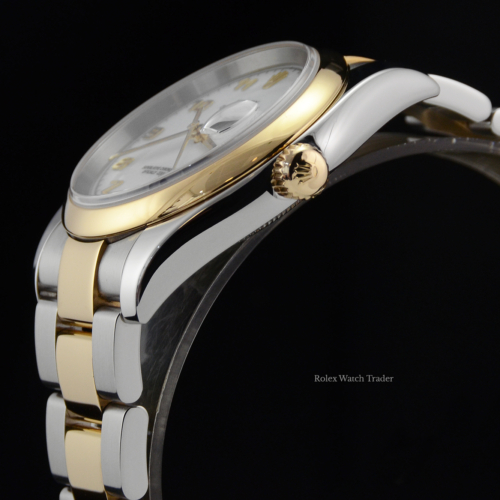Rolex Datejust 116203 36mm Bimetal Steel & Gold White Arabic Dial