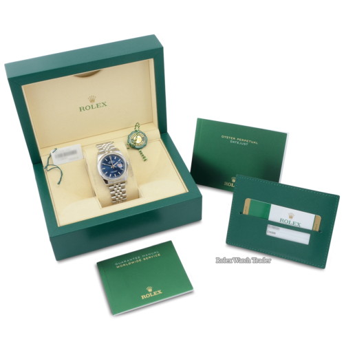 Rolex Datejust 116200 36mm Blue Baton Roulette Dial UK 2018