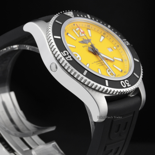 For Sale Pre-Owned Excellent Condition Breitling Superocean Automatic 44 A17367021I1S2 UK 2020 Box & Papers Yellow Dial