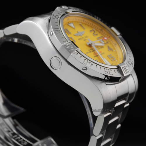 Breitling Avenger II Seawolf A17331 Cobra Yellow Dial For Sale Pre-Owned Used Second Hand Stainless Steel 2019 Box & Papers Including 2 Years Warranty