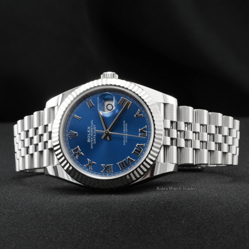 Rolex Datejust 41mm 126334 New Style Card Blue Roman Numeral Dial