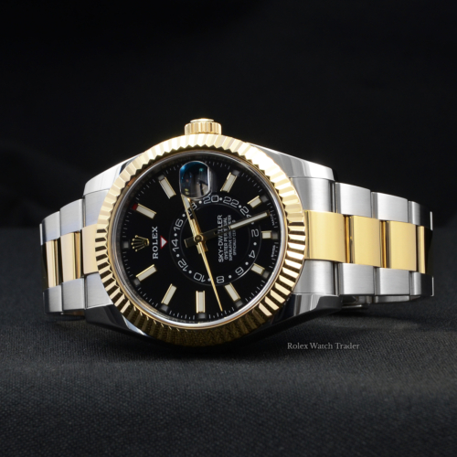 Rolex Sky-Dweller 326933 Bi-Metal Black Dial 2017 For Sale Pre-Owned Used Second Hand Men's Watch Wristwatch