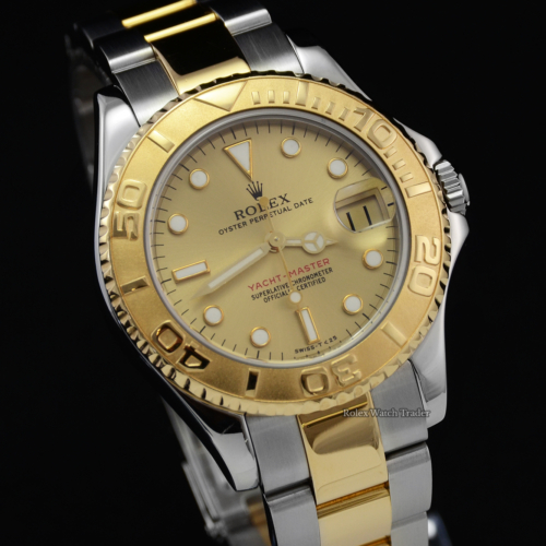 Rolex Yacht-Master 68623 BOX & PAPERS Bi-Metal Stunning Champagne Dial 35mm
