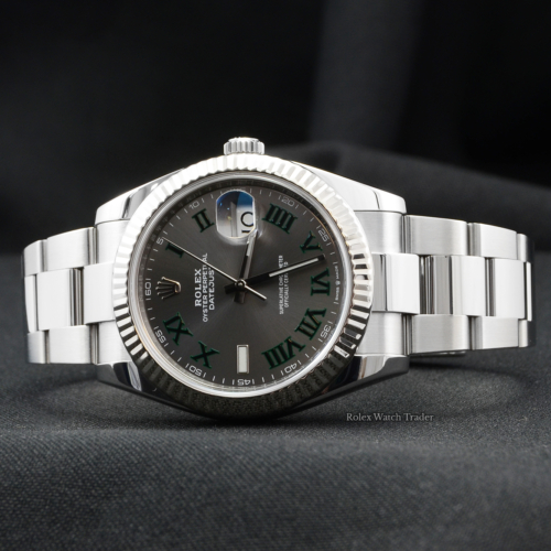 Rolex Datejust 126334 Wimbledon Slate Dial 41 UK 2020 Stainless Steel For Sale Pre-Owned Excellent Condition Oyster Bracelet Box & Papers For Sale in Manchester North West England UK Free Next Day Delivery to the UK and Worldwide