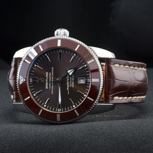Breitling Superocean Héritage II 46 Bronze AB202033/Q618 Leather Strap Pre-Owned Used Second Hand For Sale Available Purchase Online with Part Exchange or Direct Sale Manchester North West England UK Great Britain Buy Today