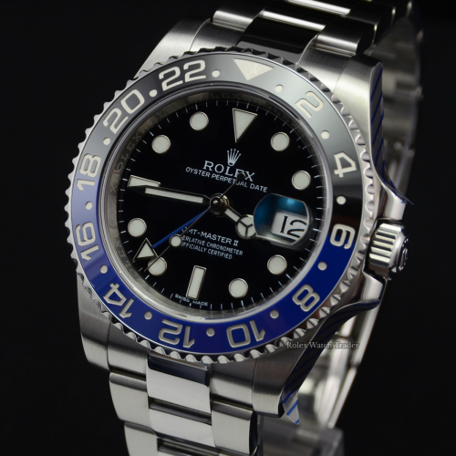 Rolex GMT-Master II 116710BLNR SERVICED BY ROLEX Batman Unworn Pre-Owned Second Hand Used For Sale Available Purchase Online with Part Exchange or Direct Sale Manchester North West England UK Great Britain Buy Today