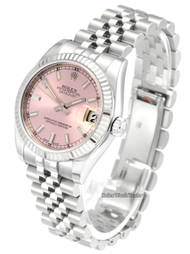 Rolex Datejust 178274 31mm Pink Dial Lady-Datejust Pre-Owned Used Second Hand Mint Condition Excellent Condition Jubilee Bracelet Concealed Clasp Crownclasp For Sale in Manchester North West England UK Available Today 1 Year Warranty & Free Delivery