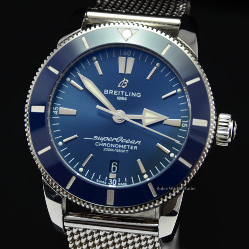 Breitling Superocean Heritage II 44 B20 AB2030161C1A1 Blue Pre-Owned Used Second Hand For Sale Available Purchase Online with Part Exchange or Direct Sale Manchester North West England UK Great Britain Buy Today