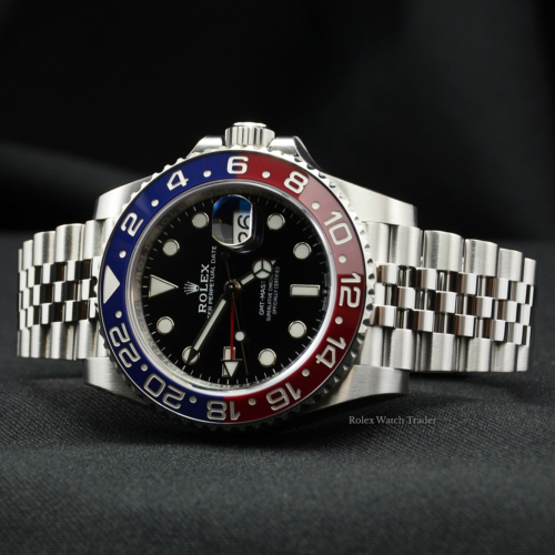 Rolex GMT-Master II 126710BLRO Pepsi with Stickers Brand New Unworn Jubilee Bracelet For Sale Available Purchase Online with Part Exchange or Direct Sale Manchester North West England UK Great Britain Buy Today