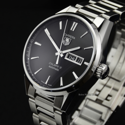 TAG Heuer Carrera Calibre 5 WAR201A-1 Box & Papers 2019 41mm Stainless Steel Pre-Owned Second Hand Used For Sale Available Purchase Online with Part Exchange or Direct Sale Manchester North West England UK Great Britain Buy Today
