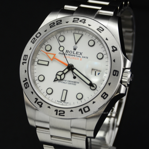 Rolex Explorer II 216570 White 'Polar' Dial 2018 UK Pre-Owned Second Hand Used For Sale Available Purchase Buy Online with Part Exchange or Direct Sale Manchester North West England UK Great Britain Buy Today Free Next Day Delivery Warranty