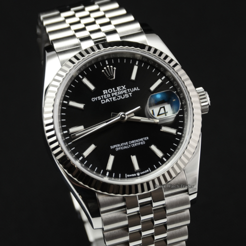 Rolex Datejust 126234 Black Dial 2020 UK Full Set with Stickers For Sale Available Purchase Buy Online with Part Exchange or Direct Sale Manchester North West England UK Great Britain Buy Today Free Next Day Delivery Warranty
