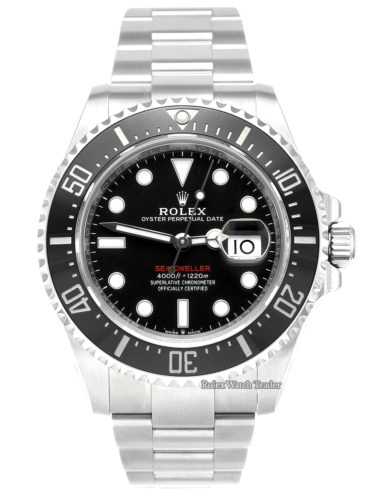 Rolex Sea-Dweller 126600 'Red Writing' 43mm UK Complete Set Pre-Owned Used Second Hand For Sale Available Purchase Buy Online with Part Exchange or Direct Sale Manchester North West England UK Great Britain Buy Today Free Next Day Delivery Warranty
