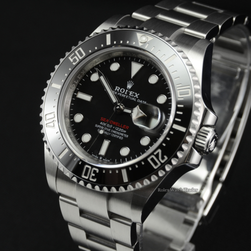 Rolex Sea-Dweller 126600 'Red Writing' 43mm UK Complete Set Pre-Owned Used Second Hand For Sale Available Purchase Buy Online with Part Exchange or Direct Sale Manchester North West England UK Great Britain Buy Today Free Next Day Delivery Warranty