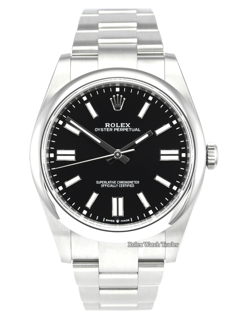 Rolex Oyster Perpetual 124300 41 Black Dial Unworn For Sale Available Purchase Buy Online with Part Exchange or Direct Sale Manchester North West England UK Great Britain Buy Today Free Next Day Delivery Warranty Luxury Watch Watches