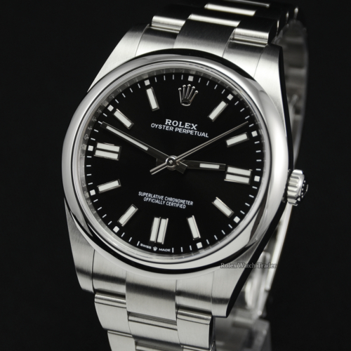 Rolex Oyster Perpetual 124300 41 Black Dial Unworn For Sale Available Purchase Buy Online with Part Exchange or Direct Sale Manchester North West England UK Great Britain Buy Today Free Next Day Delivery Warranty Luxury Watch Watches