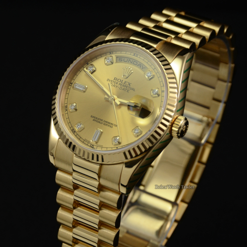 Rolex Day-Date President 118238 36mm SERVICED BY ROLEX 2004 2 Year Rolex Service Warranty Pre-Owned Used For Sale Available Purchase Online with Part Exchange or Direct Sale Manchester North West England UK Great Britain Buy Today
