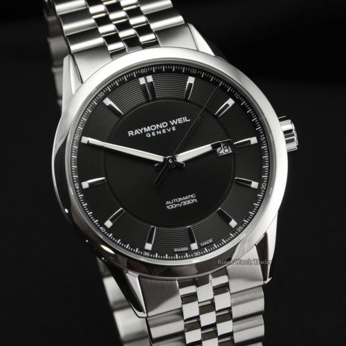 Raymond Weil Freelancer 2731-ST-20001 Unworn 2020 Black Dial Concentric Rings For Sale Available Purchase Buy Online with Part Exchange or Direct Sale Manchester North West England UK Great Britain Buy Today Free Next Day Delivery Warranty Luxury Watch Watches