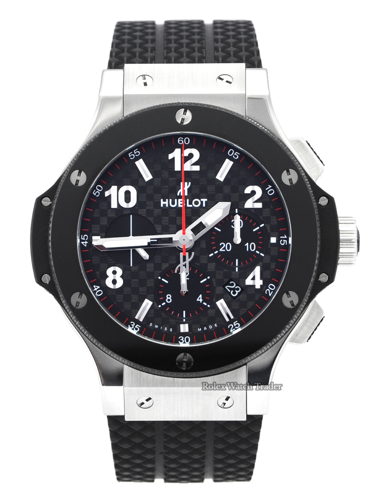 Hublot Big Bang Original Steel Ceramic 44mm 301.SB.131.RX December 2020 UK Brand New Unworn Rubber Strap For Sale Available Purchase Buy Online with Part Exchange or Direct Sale Manchester North West England UK Great Britain Buy Today Free Next Day Delivery Warranty Luxury Watch Watches
