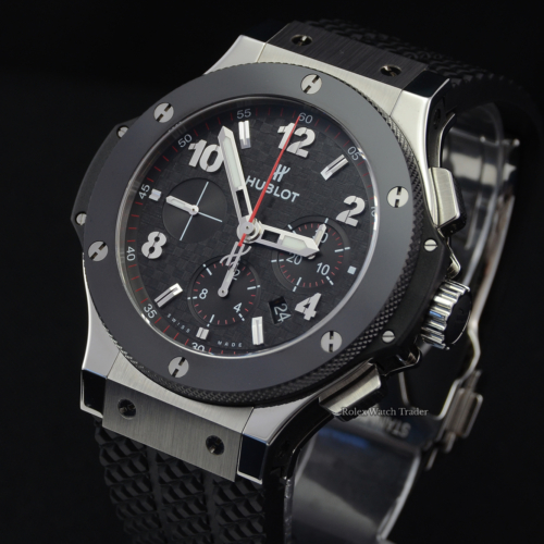 Hublot Big Bang Original Steel Ceramic 44mm 301.SB.131.RX December 2020 UK Brand New Unworn Rubber Strap For Sale Available Purchase Buy Online with Part Exchange or Direct Sale Manchester North West England UK Great Britain Buy Today Free Next Day Delivery Warranty Luxury Watch Watches