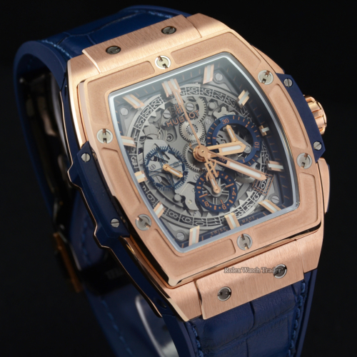 Hublot Spirit Of Big Bang King Gold 42mm Chronograph Skeleton 2020 Brand New Unworn For Sale Available Purchase Buy Online with Part Exchange or Direct Sale Manchester North West England UK Great Britain Buy Today Free Next Day Delivery Warranty Luxury Watch Watches