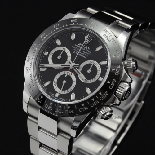 Rolex Daytona 116500LN Unworn 2020 Stickers Black Dial Ceramic Stainless Steel 40mm For Sale Available Purchase Buy Online with Part Exchange or Direct Sale Manchester North West England UK Great Britain Buy Today Free Next Day Delivery Warranty Luxury Watch Watches