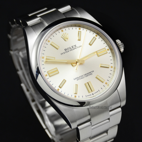 Rolex Oyster Perpetual 124300 41mm Silver Dial Unworn 2021 Pre-Owned Brand New For Sale Available Purchase Buy Online with Part Exchange or Direct Sale Manchester North West England UK Great Britain Buy Today Free Next Day Delivery Warranty Luxury Watch Watches
