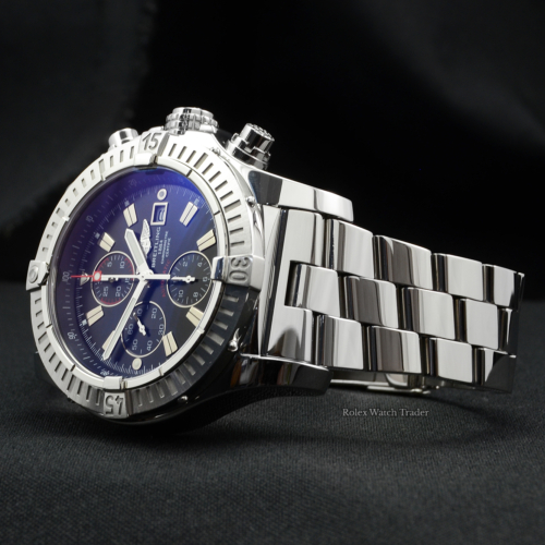 Breitling Super Avenger A13370 48mm Black Dial A1337011/B907 Pre-Owned Used Second Hand Previously Owned For Sale Available Purchase Buy Online with Part Exchange or Direct Sale Manchester North West England UK Great Britain Buy Today Free Next Day Delivery Warranty Luxury Watch Watches