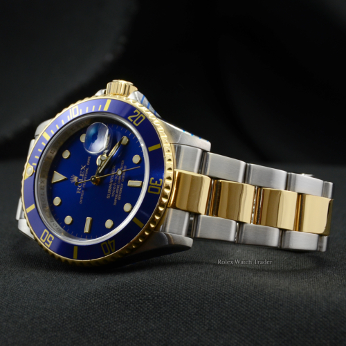 Rolex Submariner Date 16613 UK 2008 SERVICED BY ROLEX Pre-Owned Used Second Hand Bluesy 40mm Aluminium Bezel For Sale Available Purchase Buy Online with Part Exchange or Direct Sale Manchester North West England UK Great Britain Buy Today Free Next Day Delivery Warranty Luxury Watch Watches