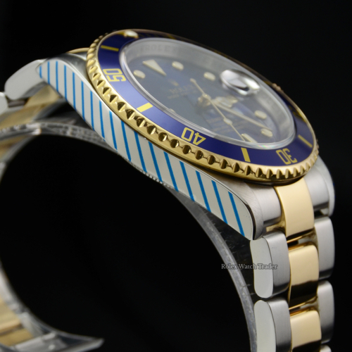 Rolex Submariner Date 16613 UK 2008 SERVICED BY ROLEX Pre-Owned Used Second Hand Bluesy 40mm Aluminium Bezel For Sale Available Purchase Buy Online with Part Exchange or Direct Sale Manchester North West England UK Great Britain Buy Today Free Next Day Delivery Warranty Luxury Watch Watches