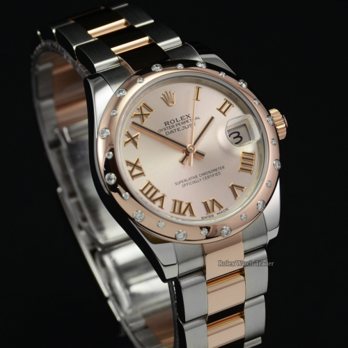 Rolex Lady-Datejust 178341 Pink Dial Full Set 31mm UK 2017 Pale Pink Roman Numeral Dial Bi-Metal Stainless Steel and Rose Gold For Sale Available Purchase Buy Online with Part Exchange or Direct Sale Manchester North West England UK Great Britain Buy Today Free Next Day Delivery Warranty Luxury Watch Watches
