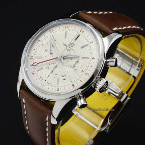 Breitling Transocean Chronograph GMT AB045112 SERVICED BY BREITLING Limited Edition Pre-Owned Used Second Hand Rare Unique For Sale Available Purchase Buy Online with Part Exchange or Direct Sale Manchester North West England UK Great Britain Buy Today Free Next Day Delivery Warranty Luxury Watch Watches