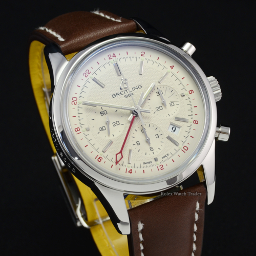 Breitling Transocean Chronograph GMT AB045112 SERVICED BY BREITLING Limited Edition Pre-Owned Used Second Hand Rare Unique For Sale Available Purchase Buy Online with Part Exchange or Direct Sale Manchester North West England UK Great Britain Buy Today Free Next Day Delivery Warranty Luxury Watch Watches