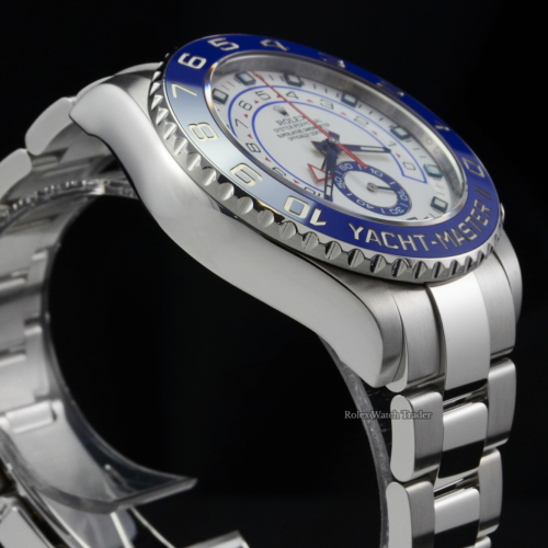 Rolex Yacht-Master II 116680 Stainless Steel 44mm Pre-Owned Used Second Hand Blue Bezel Regatta For Sale Available Purchase Buy Online with Part Exchange or Direct Sale Manchester North West England UK Great Britain Buy Today Free Next Day Delivery Warranty Luxury Watch Watches
