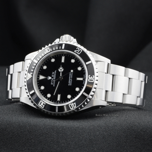 Rolex Submariner No Date 14060 '2 Liner' Box & Papers Stainless Steel Black Dial Serviced with 2 Years Warranty Black Rotating Bezel Diver's Watch For Sale Available Purchase Buy Online with Part Exchange or Direct Sale Manchester North West England UK Great Britain Buy Today Free Next Day Delivery Warranty Luxury Watch Watches