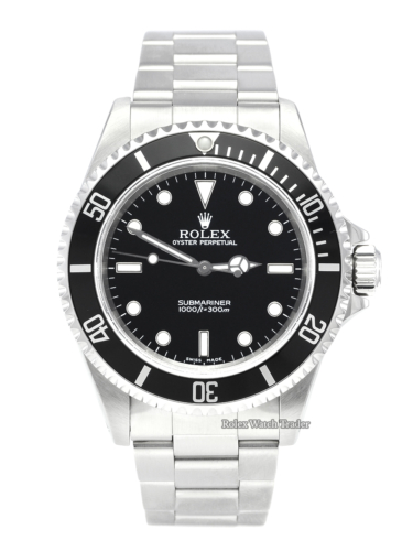 Rolex Submariner No Date 14060 '2 Liner' Box & Papers Stainless Steel Black Dial Serviced with 2 Years Warranty Black Rotating Bezel Diver's Watch For Sale Available Purchase Buy Online with Part Exchange or Direct Sale Manchester North West England UK Great Britain Buy Today Free Next Day Delivery Warranty Luxury Watch Watches