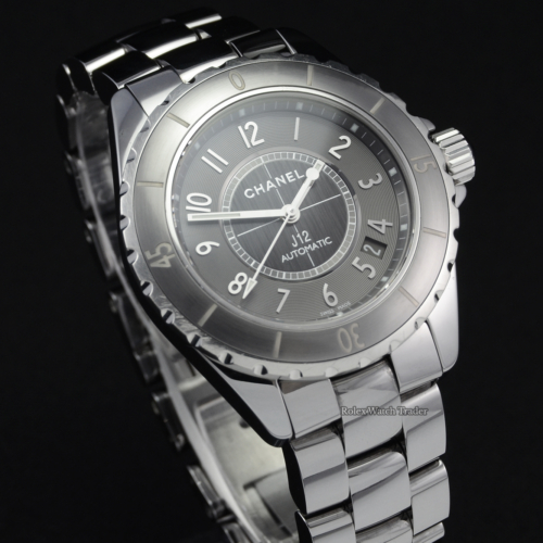 Chanel J12 Chromatic Titanium Ceramic 38mm Automatic H2979 Pre-Owned Used Second Hand Box Only For Sale Available Purchase Buy Online with Part Exchange or Direct Sale Manchester North West England UK Great Britain Buy Today Free Next Day Delivery Warranty Luxury Watch Watches