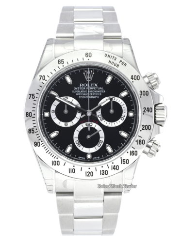 Rolex Daytona 116520 NOS Full Stickers Unworn 2011 Black Dial New Old Stock Brand New Unworn Unused Stainless Steel Black Dial For Sale Available Purchase Buy Online with Part Exchange or Direct Sale Manchester North West England UK Great Britain Buy Today Free Next Day Delivery Warranty Luxury Watch Watches