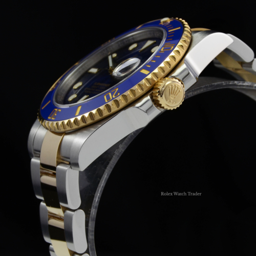 Rolex Submariner Date 116613LB Bi-Metal Blue Pre-Owned Second Hand Used Previously Owned Bi-Colour Two Tone Stainless Steel & Yellow Gold Sunburst Dial For Sale Available Purchase Buy Online with Part Exchange or Direct Sale Manchester North West England UK Great Britain Buy Today Free Next Day Delivery Warranty Luxury Watch Watches