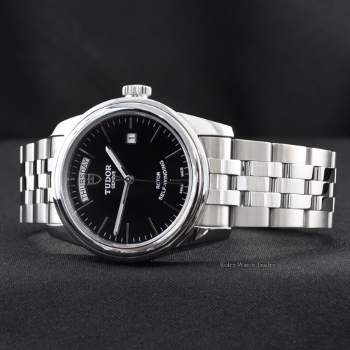Tudor Glamour Date+Day 56000 Black Dial 2021 Unworn with Weekday Stainless Steel Brand New Unused Cheaper Than Retail £250 OFF For Sale Available Purchase Buy Online with Part Exchange or Direct Sale Manchester North West England UK Great Britain Buy Today Free Next Day Delivery Warranty Luxury Watch Watches