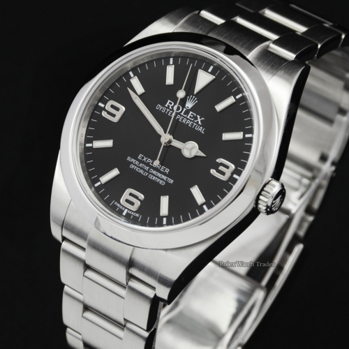 Rolex Explorer 1 214270 MK1 39mm Dial Discontinued Model Out of Production Mark I Dial Pre-Owned Second Hand Used Serviced by Rolex Service History For Sale Available Purchase Buy Online with Part Exchange or Direct Sale Manchester North West England UK Great Britain Buy Today Free Next Day Delivery Warranty Luxury Watch Watches