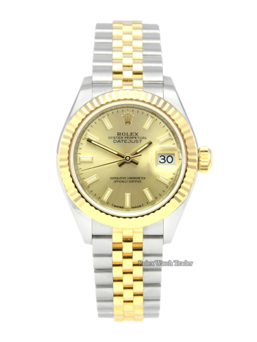 Rolex Lady-Datejust 28mm 279173 Unworn Champagne Baton Dial Brand New Jubilee Bracelet Bi-Metal Bi-Colour Two Tone Gold Dial For Sale Available Purchase Buy Online with Part Exchange or Direct Sale Manchester North West England UK Great Britain Buy Today Free Next Day Delivery Warranty Luxury Watch Watches