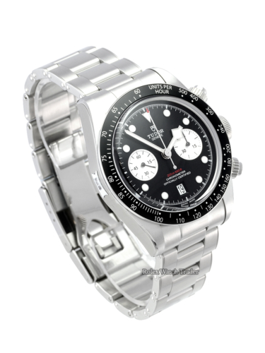 Tudor Black Bay Chrono M79360N Black Dial Unworn All Stickers For Sale Available Purchase Buy Online with Part Exchange or Direct Sale Manchester North West England UK Great Britain Buy Today Free Next Day Delivery Warranty Luxury Watch Watches